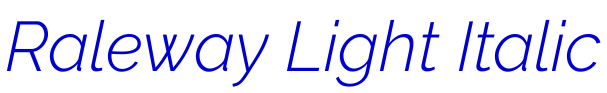 Raleway Light Italic フォント